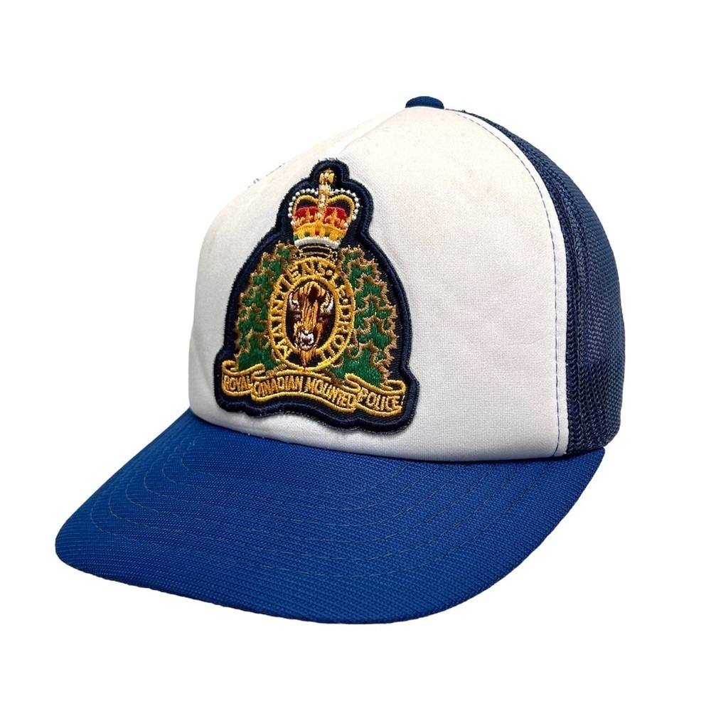 Vintage RCMP Royal Canadian Mounted Police Baseball Trucker Cap Hat Snap Back